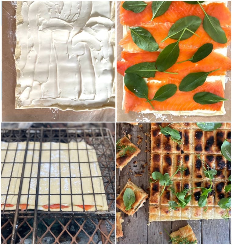 Recip - Cold Smoked Trout Spinach and Cream Cheese Braai Paai