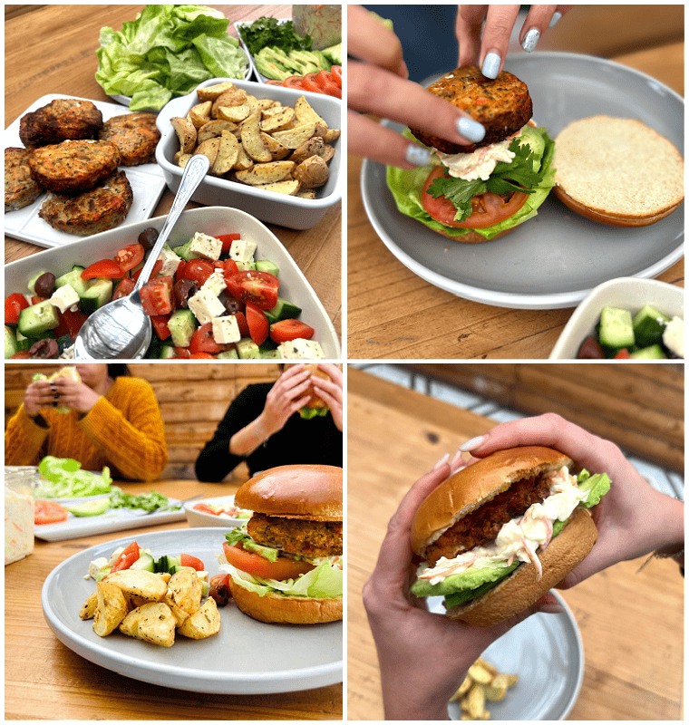 Trout and Cream Cheese Burger