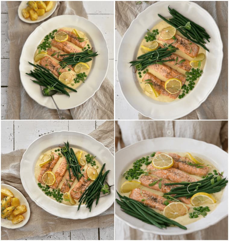 Baked Salmon with Lemon Butter Cream